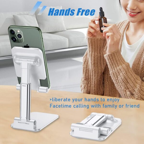 Phone Holder with Silicon Pad for Desk Fully Forldable - Image 2