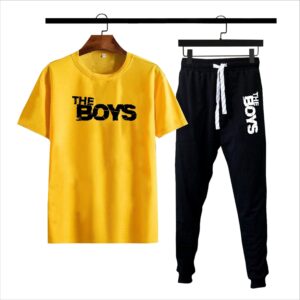 Black The boys printed summer tracksuit