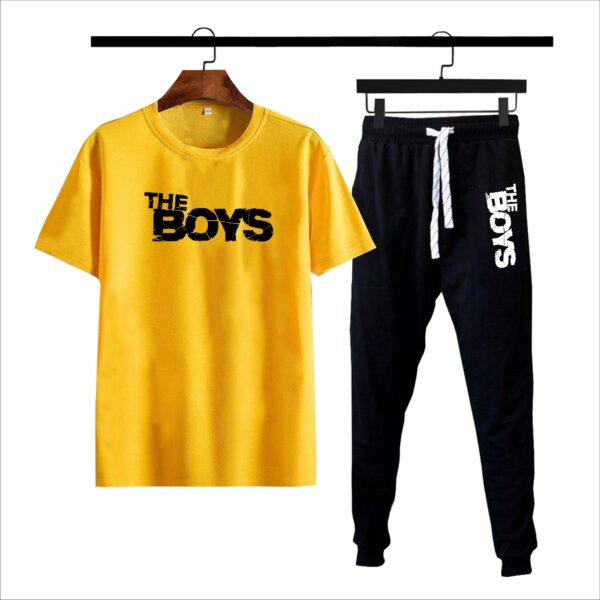 Black The boys printed summer tracksuit