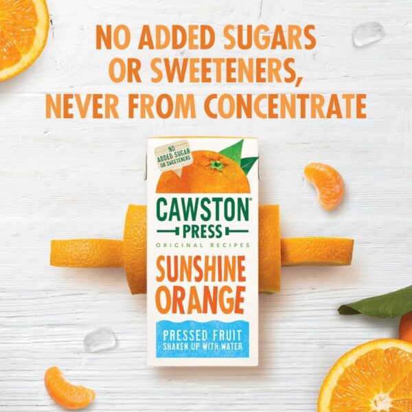 Cawston Press Sunshine Orange Fruit Water Kids Drink 200ml-18 Pack - Image 4