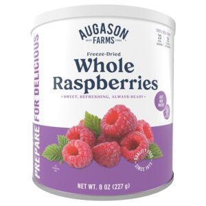 Augason Farms Freeze Dried Whole Raspberries Can, Emergency Food Supply