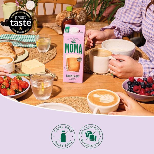 MOMA Barista Oat Drink - 6 x 1L - 100% Plant Based Vegan - Image 4