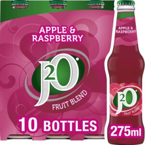 J2O Fruit Juice, Apple and Raspberry, 275ml Bottle (Pack of 10)