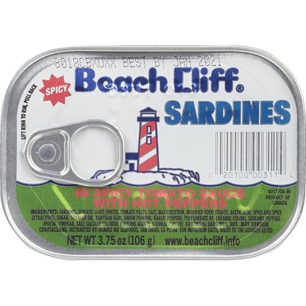 BEACH CLIFF Sardines in Soybean Oil, High Protein Food, Keto Food and Snacks - Image 3
