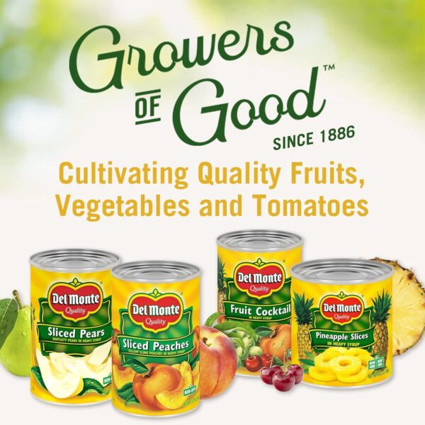 Del Monte Canned Sliced Peaches in Sweet Water, No Sugar Added - Image 2