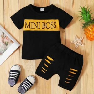 Mini Boss T-shirt And Short Pant